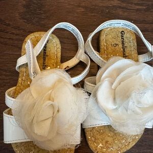 Garanimals Cream Toddler Sandals with Fabric Flower